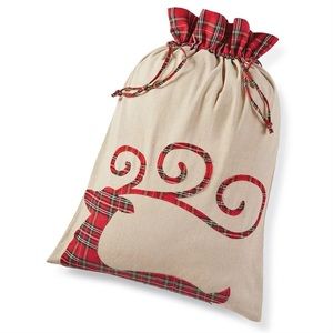 Mud Pie Tartan Christmas Sacks Set of 3